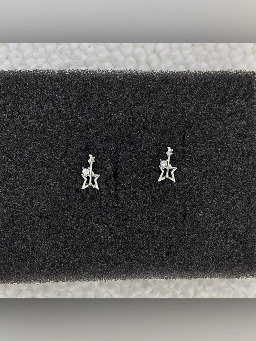 Small Star Guitar Stud Earrings for Men Women Streetwear Hip Hop Punk Unisex